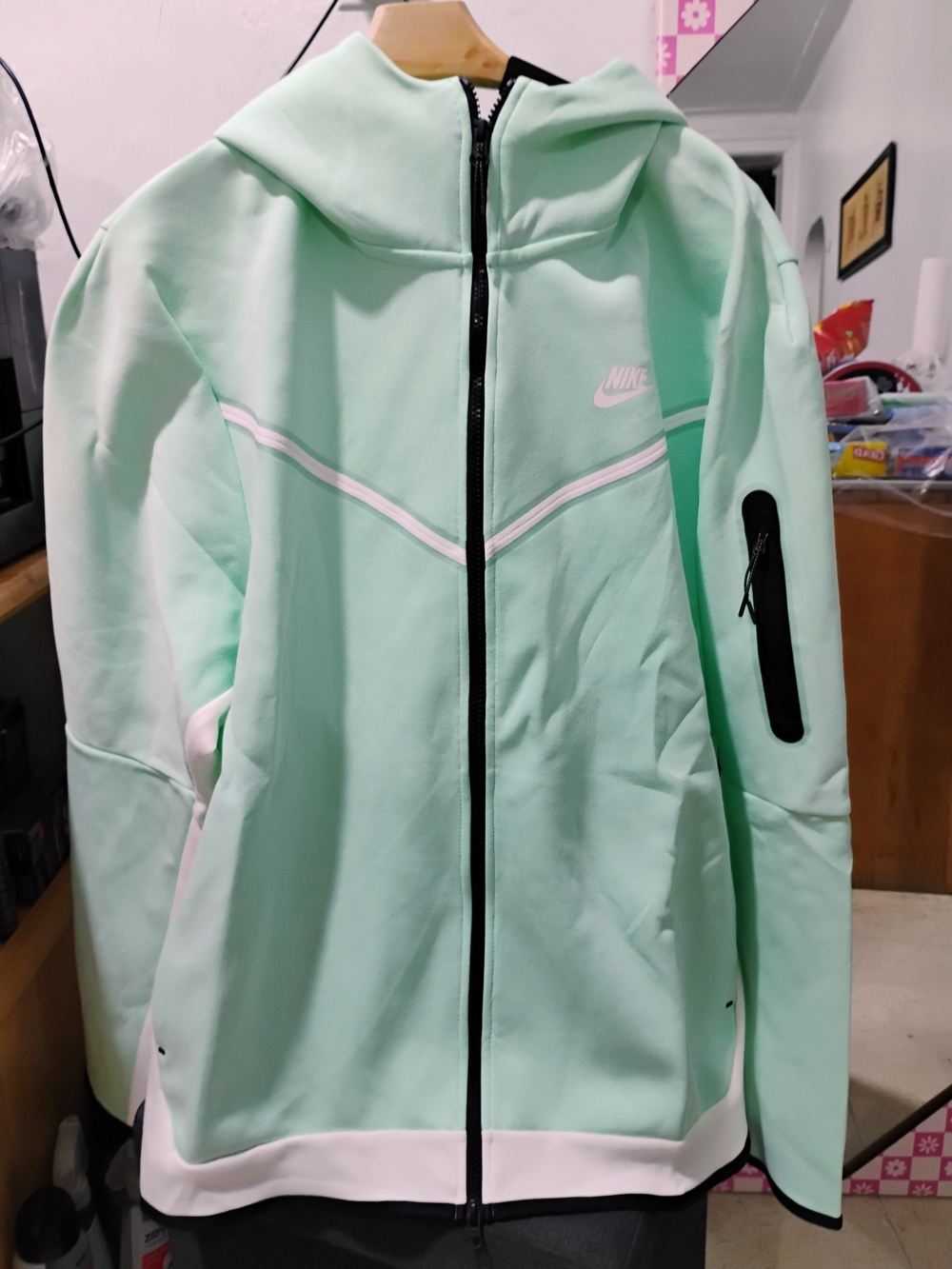 Men's Nike Sportswear Tech Fleece Full-Zip Hoodie Jacket Mint Foam/Sail NWT